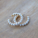 Classic Pearl Hoops Earrings