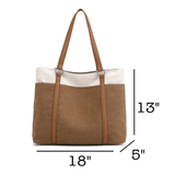 Lilly Canvas Tote Tan
