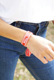 Alabama Crimson Tide Crimson Woven Tassel Bracelet