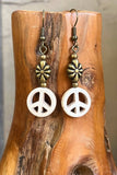 Mirabella Peace Sign Drop Earring | Bronze | Dylan Designs