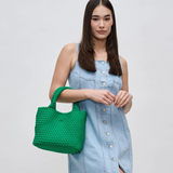 Sky's The Limit Woven Neoprene Crossbody Tote | Kelly Green