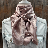 Blush Jacquard Wild Rag Scarf - Western Southwestern Floral Neck Scarf 35x35