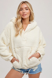 Sherpa Hoodie Pullover Cream