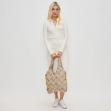 Illumine Woven Nylon Tote – Nude