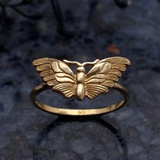 Artisan Bronze Moth Ring