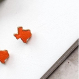 Texas On My Mind Druzy Stud Earrings, Orange