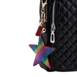 Bling Crystal Star Rainbow Keychain Keyring Purse Bag Charm