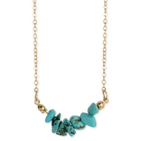 Live with Tranquility Turquoise Stone Chip Necklace