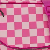 Checkered Nylon Fanny Pack Sling Bags Pink Rose