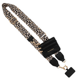 Clip & Go Phone Purse Crossbody Strap Zippered Pouch Leopard