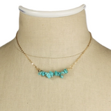 Live with Tranquility Turquoise Stone Chip Necklace