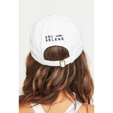 AND Baseball Cap Hat White with Black Embroidery