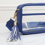 Game Day Stadium Rectangle Clear Bags Royal Blue