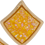 Druzy Stone Square Diamond Shape Stud Earrings Orange