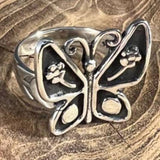 Sterling Silver Boho Butterfly Ring