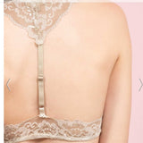 Pink Lace Bralette with Adjustable T-Strap