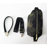 Army Green Camo Nylon Crossbody Bag