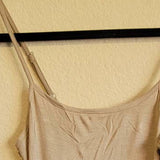 Mystree Womens Camisole Tank Top Layering Adjustable Small Tan