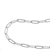 Oval Mask Chain Necklace in Silver