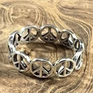 Sterling Silver Peace Band Ring