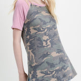 Camo & Blush Rose Pink Raglan Tee