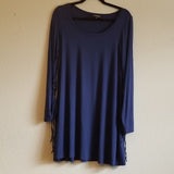 Blue Tie Bell Sleeve Tunic Dress – Small