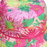 Pink Floral Cottage Print Bucket Hat