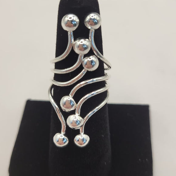 Handcrafted Silver Unique Wrap Ring Size 7