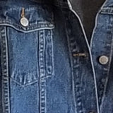 White Birch Distressed Jean Jacket Small
