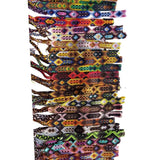 Bright Multicolor Woven Braided Western Aztec Adjustable Hat Band