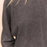 Boxy Hooded Brushed Knit Top
