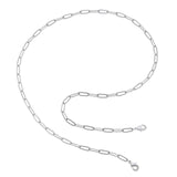Oval Mask Chain Necklace in Silver