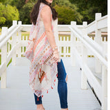 THE PEACHY PRANCER CHRISTMAS COVER UP WITH PEACH TASSELS