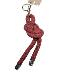 Figure 8 Knotted Rope Keyring Key Chain Bag Charm Wild Rose