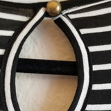Black & White Stripe Short Romper – XL