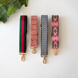 Red, Green, Black Stripe Crossbody Purse Strap