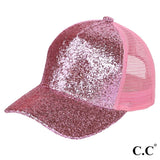 Pink Glitter Trucker Baseball Cap Hat