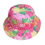 Pink Floral Cottage Print Bucket Hat
