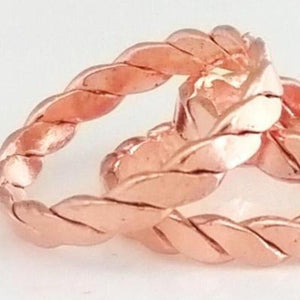 Pure Copper Braided Band Ring