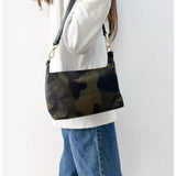 Army Green Camo Nylon Crossbody Bag
