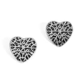 Decorative Heart Stud Earrings