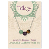 Calming Trilogy Stone Bead Necklace