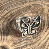 Sterling Silver Boho Butterfly Ring