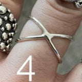 Sterling Silver Criss Cross Ring