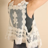 Crochet  Vest Ivory Lace - M/L