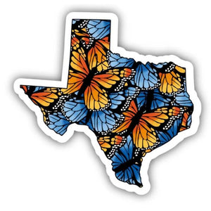 Butterfly Texas Vinyl Sticker