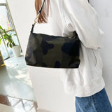 Army Green Camo Nylon Crossbody Bag