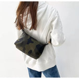 Army Green Camo Nylon Crossbody Bag