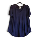 Navy V-Neck Soft Basic Tee