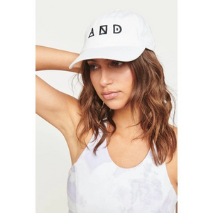 AND Baseball Cap Hat White with Black Embroidery